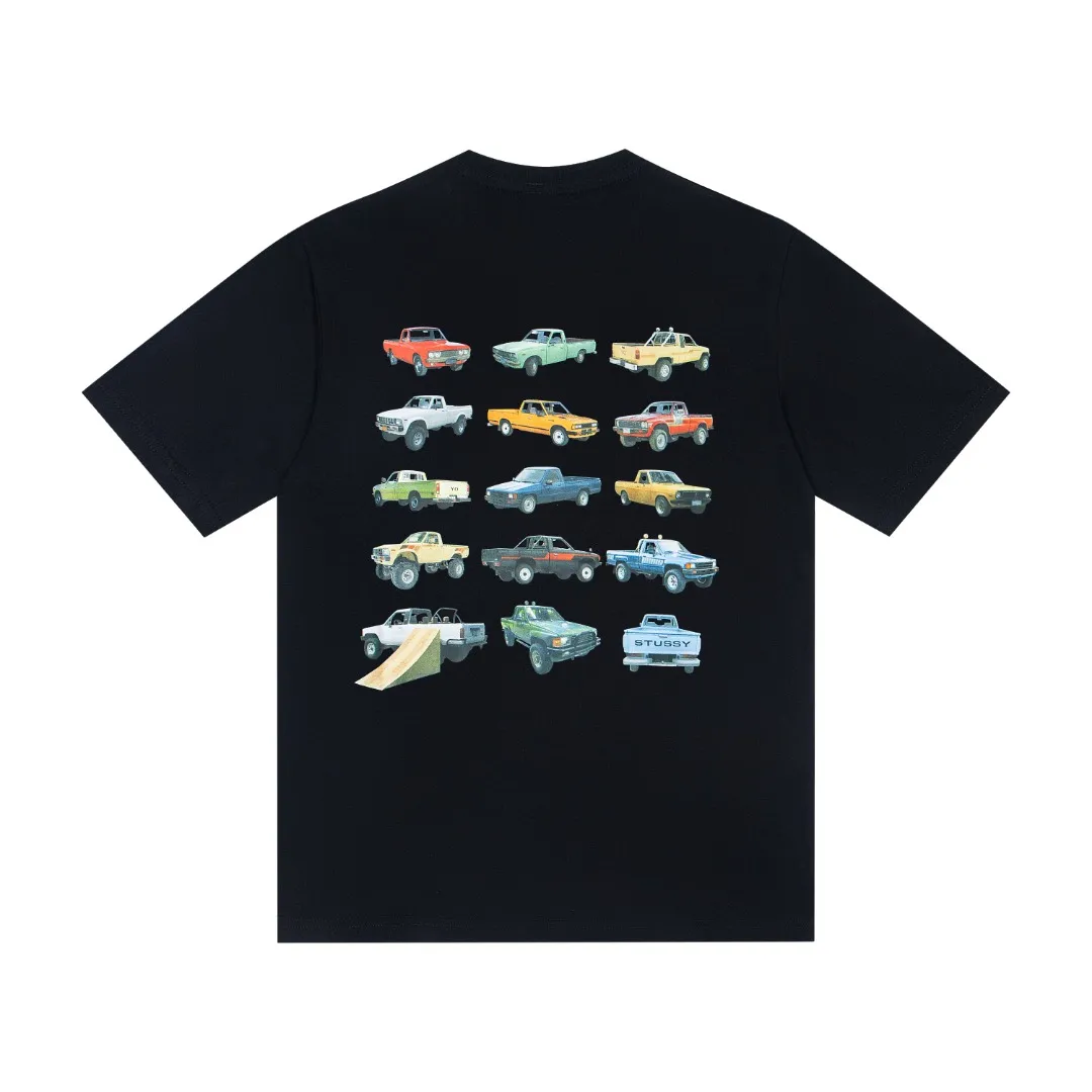 XY 116# P55 （In Stock ） Stussy SS 25 PICKUP TEE T Same Style ：Black White Size：S M L XL ： 260 ：